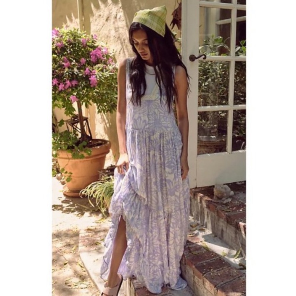 NWT Free People Tiers For You Maxi Slip Dress - Picture 2 of 7
